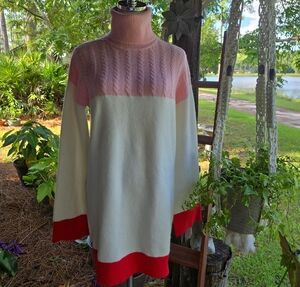 Lovers + Friends Revolve Kane Color Block Sweater Mini Dress Size Extra Small